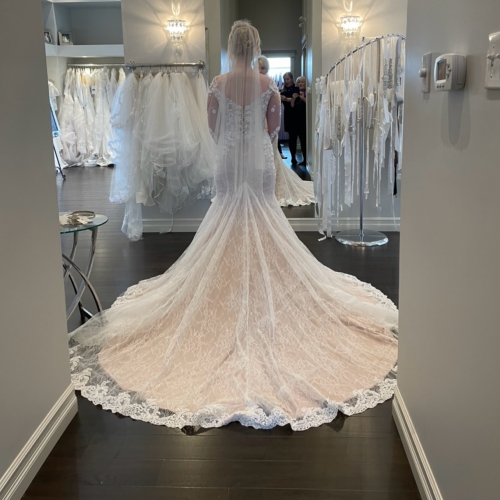 Elegant Lace Wedding Dress with Train